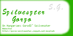 szilveszter gorzo business card